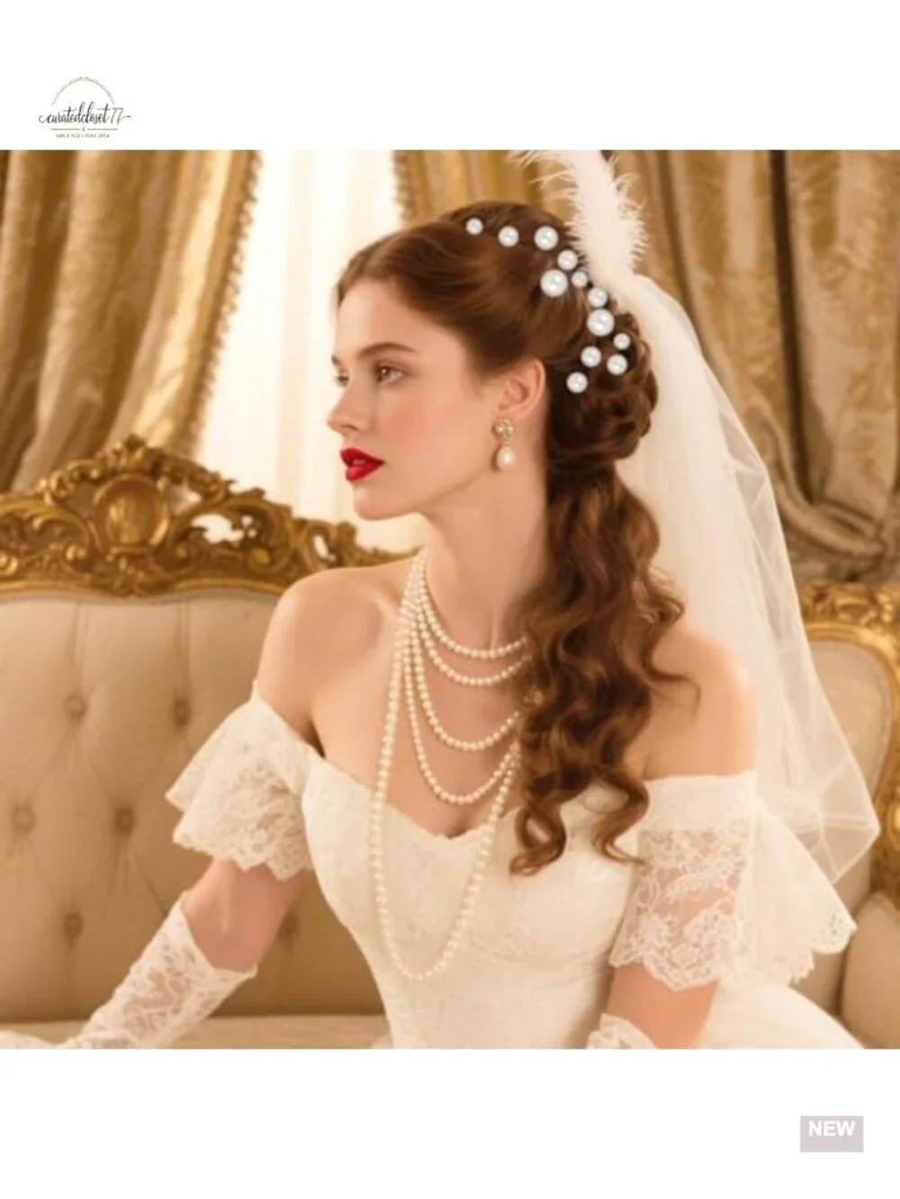 Pearl U-Pin Hair Clips, 18 Piece Set for Bridal Hairstyles